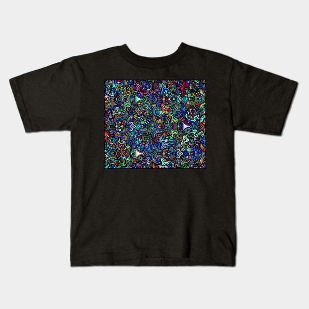 Colorful Dragon Scale Pattern Kids T-Shirt by Aleksander37